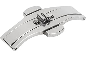 Pyhodi Fibbia con Chiusura Deployante, Chiusura per Orologio Lucido Resistente Alla Ruggine per Cinturino in Ceramica