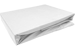 ‎BETTWAESCHE-MIT-STIL Bettwaesche-mit-Stil Mako Satin Spannbettlaken Spannlaken Spannbetttuch (120 cm x 200 cm, Matratzenhöhe 12-20 cm, Weiß)