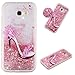 Produktbild Miagon Flüssig Hülle für Samsung Galaxy A5 2017,Glitzer Weich Treibsand Handyhülle Glitter Quicksand Silikon TPU Bumper Schutzhülle Case Cover-Rosa High Heels