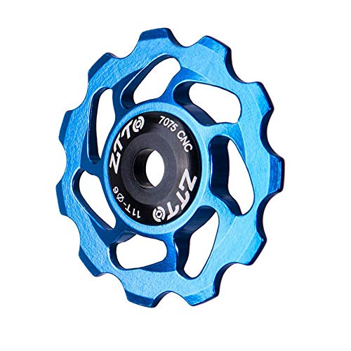 Preisvergleich Produktbild CHOULI Aluminiumlegierung MTB Fahrrad Schaltwerk Rad Keramiklager Führungsrolle blau