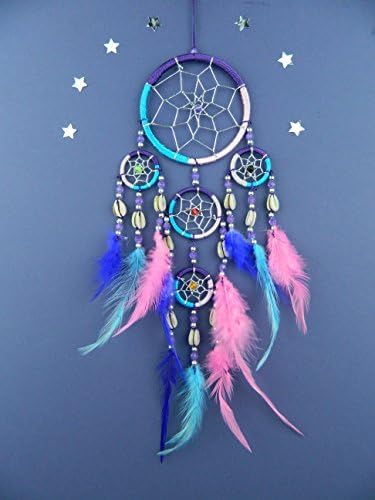 Bali unbrandedDreamcatcher Girls Pink Purple Turquoise Dream Catcher 9cm x 35cm