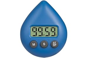 PUUPAA Digitale Duschuhr mit Timer, wasserdicht, Duschtimer, energiesparend, Heimuhr, Timer mit Alarm, digitaler Dusch-Timer, Duschuhr, Blau