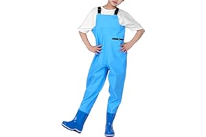 HWBZSZY Outdoor Fishing Hunting Kids Wader Pants, Lightweight And Breathable Hip Waders with Adjustable Shoulder Strap, Waterproof Nylon/PVC Fishing Pants for Boys And Girls