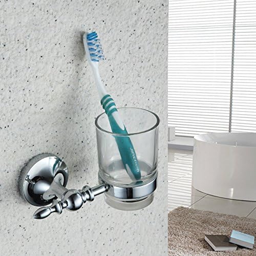 The bathrooms continental retro Single Cup gold rinsing cup Bathroom Acc Kit/cu all the ceramic glass wall mount bracket