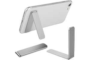 TIESOME Ultratunn vertikal och horisontell justerbar aluminium vikbar telefonhållare för de flesta
