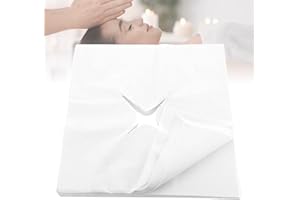 OrangeClub 200 Stück Premium Einwegauflage for Massageliege Nasenschlitztücher Der optimale Hygieneüberzug aus Fleece für die Gesichtsauflage ihrer Massageliege und Behandlungsliege (35cm x 35cm)