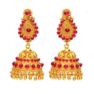 kempu jhumkas