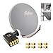 Produktbild Fuba daa 850 Satanlage Set Aluminium in Grau HDTV 3D 4KPremiumX DELUXE Octo LNB Sat