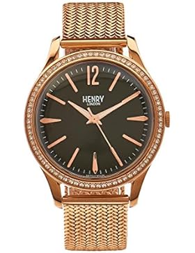 Henry London Unisex-Armbanduhr Richmond Analog Quarz Edelstahl HL39-SM-0030