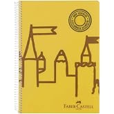 Faber-Castell A4 Boy 80 Yaprak Plastik Kapak Telli &Ccedil;izgili Defter, Sarı