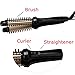 MHU 3 in 1 Ceramic Straightening hair Brush Heat Resistant Hair Straightener and Ceramic Curler Lock Temp LED Display Dual Voltage Auto Shut Off UK Plug