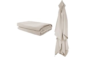 YGHQAP 3 x 2 m Parasol de Repuesto para toldo Rectangular de Mercado, antiultravioleta, Tela de Repuesto, Color Blanco