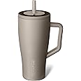 BrüMate Era 30 oz Tumbler with Handle and Straw | 100% Leakproof Insulated Tumbler with Lid and Straw | Made of Stainless Steel | Cup Holder Friendly Base | 30oz (Mocha)