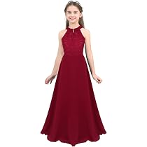 Robe Princesse Freebily Fille Enfant - Mousseline Soie, Demoiselle D'Honneur, Mariage, 3-16 Ans