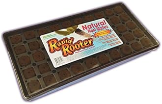 General Hydroponics Seed Starter, tree bark, Black, 50 Plug Tray