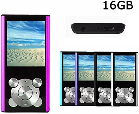 Crillutar 16GB MP3 Player MP4 Player Internal Memory Media Player Portable Video Player / Music Player / Voice (Pink)