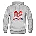 Off-the-record London Red Phone Booth Sweatshirts Lovely Designed Grey Cotton Small Women Customizable