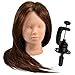 Neverland 70% Hairdressing Real Hair Cutting Student Practice Training Head With Clamp