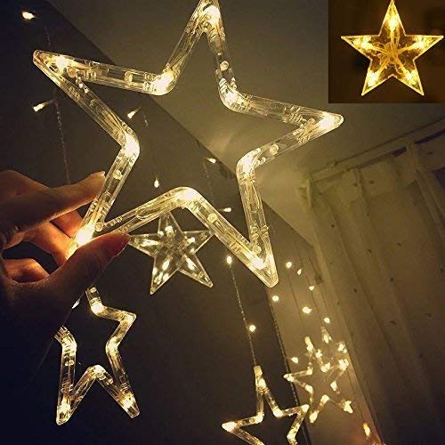 Buy Fizzytech Star Light Curtain String Lights With 12 Hanging