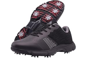 Rhyoam Golf Shoes Men Spikes Golf Sneakers Male Breathable Walking Shoes for Golfers Size Plus