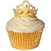 Produktbild 10 Stück Essbar Wafer Dekorationen – essbar Gold Tiaras 201–449