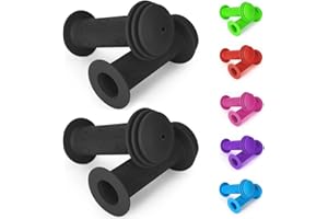 ALUSCOTA Fahrradgriffe Kinder - lenkergriffe Fahrrad Kinder 22mm mit Höchster Sicherheit Prallschutz | lang 105mm Kinderfahrrad Griffe für Roller,Dreirad,Kinder Laufrad,Kinderfahrrad