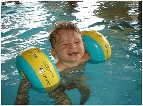 Cherek´s Kraulquappen 20cm für Anfänger grün/gelb Schwimmflügel Schwimmhilfe für Kinder - 3