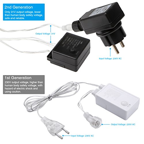 LE Lichterkettenvorhang 306 LEDs, 8 Modi 3m x 3m IP44 wasserfest Sternen LED Lichterketten für Weihnachten / Deko / Party, Weihnachtsbeleuchtung, Hochzeit usw. (warmweiß) - 3