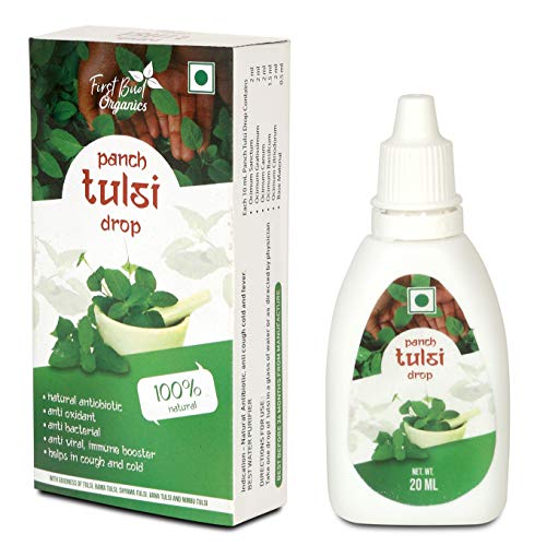 First Bud Organics Tulsi Drop - 20 ml (Pack of 2) - Skin Detox l Tulsi drops for Health RS.340.00