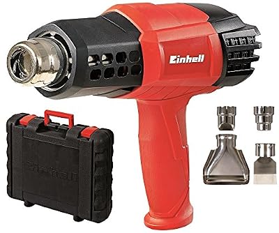 Einhell Décapeur thermique TE-HA 2000 E (2000 W, Interrupteur à 3 positions °C/max 550°C, Molette de Réglage température, Livré en coffret avec 4 buses)