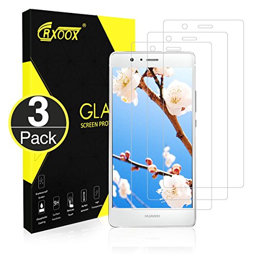 Protector Pantalla para Huawei P9 Lite, [3 Unidades] Cristal Vidrio Templado, 2.5D Kanten, 9H Härte Panzerglas Displayschutzfolie, Anti-Kratzen, Anti-Fingerabdruck, Anti-Öl, Anti-Bläschenm, 0.33mm