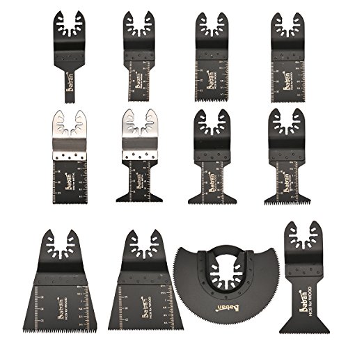 BABAN 12tlg Sägeblätter Zubehör Multi-Tool Multifunktionswerkzeuge Set Multitools Werkzeug für Fein Multimaster Makita Bosch - 2