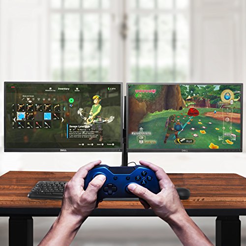 Duronic DM352 Monitor-Tischhalterung für zwei LCD/LED Computer Bildschirme / Fernsehgeräte mit Neig und Rotierfunktion - 8