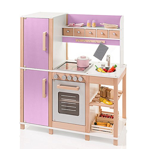 Preisvergleich Produktbild SUN Kinderspielküche aus Holz Natur-Flieder