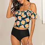 Moserian Damens Badeanzug Sexy Patchwork Bikini Push-Up Pad Bademode Badeanzug Beachwear Set