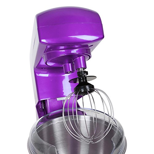 Klarstein Gracia Viola Küchenmaschine Rührgerät (1000 Watt, 10-stufige Geschwindigkeit, 5 Liter-Rührschüssel) lila - 6