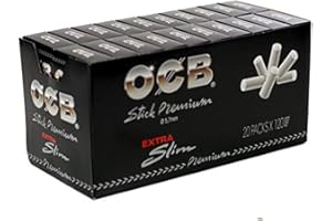 filtres ocb extra slim en sticks x20, Cristal, Blanc