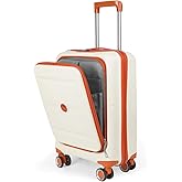 MERCURY TEXTIL - Cabin Suitcase 55x22x36cm Polypropylene (PP) | Hard Carry On Luggage with TSA Lock and Front Pocket, Functio