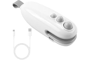 Cncedi Mini Bag Sealer, 2 in 1 Heat Sealer with Cutter Portable Bag Sealer Rechargeable Bag Sealer, Handheld Heat Sealer Machine with Magnetic for Keeping Food Fresh and Snacks Crispy