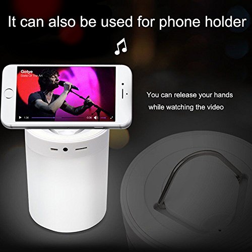 Kainuoa® LED Tischleuchte mit Wireless Bluetooth Lautsprecher Touch Lampe Nachtlicht Dimmbare Bunte Nachtischlampe Dekoleuchte in Farbwechsel für Kinderzimmer Schlafzimmer - 5