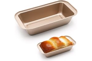 EAPMGQR 2 Pezzi Stampo Plumcake, Piccola Stampo Pane in Cassetta Rettangolare Stampi Pane Cassetta, Teglia Plumcake Antiaderente per Forno Ninja Friggitrice Ad Aria