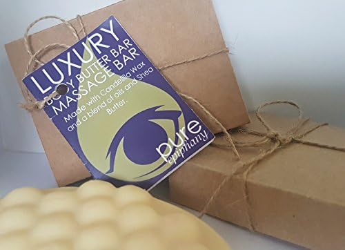 Body Butter Massage Bar - made with coconut oil and shea butter. Vegan, Organic, Animal Cruelty Free