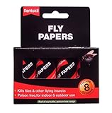 Rentokil FF89 Pesticide Free Fly Paper (Pack of 8)