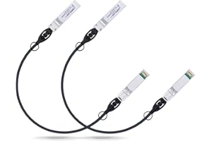 ipolex 2-pak 10 GB SFP+ kabel 0,5 m, 10 Gbase-CU SFP+ DAC Cable Twinax Direct Attach kabel miedziany do Cisco SFP-H10GB-CU0,5M, Ubiquiti, Netgear, D-Link, Supermicro, Microtik, pasywny
