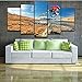 Produktbild Aisufen Modulare Wandkunst Bilder Leinwand HD Gedruckt Malerei Gerahmte 5 Panel Extreme Sport Mountainbike Poster Moderne Wohnkultur-30CMx40/60/80CM