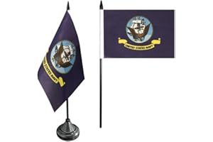 Flaggenfritze Tischflagge/Tischfahne USA US Navy + gratis Aufkleber