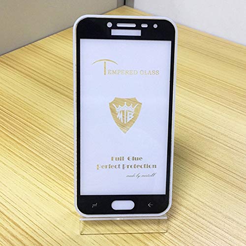 YANCAI Smartphone-Ersatzteile 25 STÜCKE MIETUBL Vollbild Vollkleber Anti-Fingerprint Gehärtetes Glas Film for Galaxy J2 Pro (2018) (Schwarz) Flexkabel (Farbe : Black)