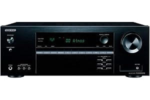 Onkyo TX-SR393DAB 5.2-Kanal AV Receiver (Bluetooth, DTS:X, Hi-Res, Dolby Atmos, DAB+), Schwarz
