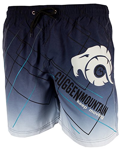 GUGGEN MOUNTAIN Herren Badeshorts Beachshorts Boardshorts Badehose mit Muster *High Quality Print* - 2