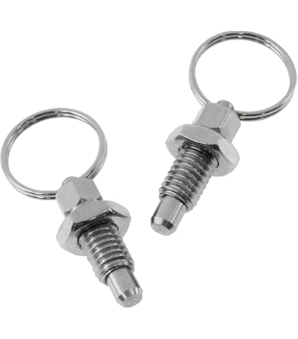 2 Pistoncelli A Molla In Acciaio Inox - Sgancio Rapido Con Maniglia Zigrinata, Filettatura M8 - Foto 2